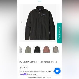 Patagonia Men’s Quarter Zip